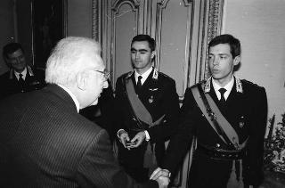 Incontro con una delegazione allievi della Scuola sottufficiali dei Carabinieri di Firenze, in servizio di Guardia d'Onore al Palazzo del Quirinale