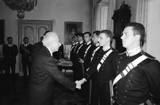 Incontro con una delegazione allievi della Scuola sottufficiali dei Carabinieri di Firenze, in servizio di Guardia d'Onore al Palazzo del Quirinale