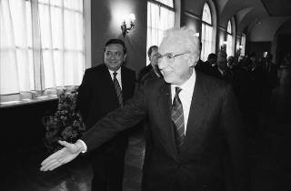 Intervento del Presidente della Repubblica Francesco Cossiga alla proiezione dei filmati illustrativi delle città ospitanti i Campionati mondiali di calcio "Italia 90"
