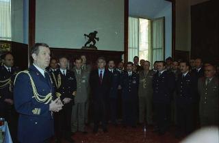 Visita al Centro per le comunicazioni dell'Ufficio per gli affari militari del Segretariato Generale della Presidenza della Repubblica