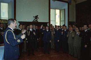 Visita al Centro per le comunicazioni dell'Ufficio per gli affari militari del Segretariato Generale della Presidenza della Repubblica