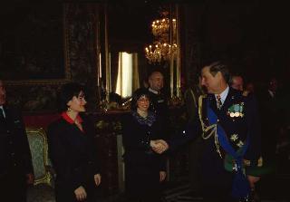 Il Presidente della Repubblica Francesco Cossiga riceve il Generale di Squadra Aerea Stelio Nardini, nuovo Capo di Stato maggiore dell'Aeronautica