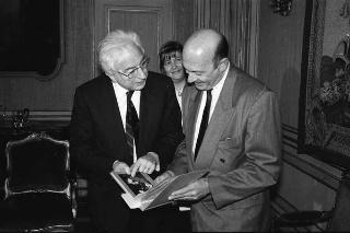 Incontro del Presidente della Repubblica Francesco Cossiga con Manfred Woerner, Segretario generale della NATO