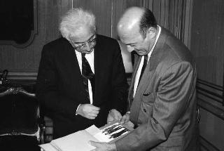 Incontro del Presidente della Repubblica Francesco Cossiga con Manfred Woerner, Segretario generale della NATO