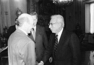 Incontro del Presidente della Repubblica Francesco Cossiga con Manfred Woerner, Segretario generale della NATO