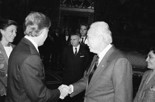 Incontro del Presidente della Repubblica Francesco Cossiga con il Vice Presidente degli USA Dan Quayle e la signora Quayle, e successiva udienza con gli esponenti della Fondazione Eisenhower
