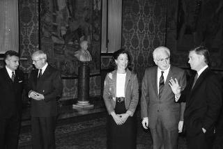 Incontro del Presidente della Repubblica Francesco Cossiga con il Vice Presidente degli USA Dan Quayle e la signora Quayle, e successiva udienza con gli esponenti della Fondazione Eisenhower