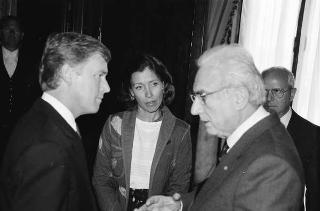 Incontro del Presidente della Repubblica Francesco Cossiga con il Vice Presidente degli USA Dan Quayle e la signora Quayle, e successiva udienza con gli esponenti della Fondazione Eisenhower