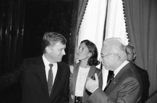 Incontro del Presidente della Repubblica Francesco Cossiga con il Vice Presidente degli USA Dan Quayle e la signora Quayle, e successiva udienza con gli esponenti della Fondazione Eisenhower