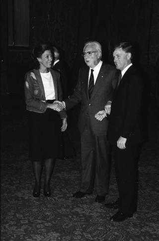 Incontro del Presidente della Repubblica Francesco Cossiga con il Vice Presidente degli USA Dan Quayle e la signora Quayle, e successiva udienza con gli esponenti della Fondazione Eisenhower