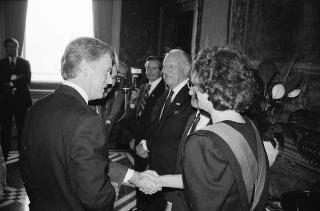 Incontro del Presidente della Repubblica Francesco Cossiga con il Vice Presidente degli USA Dan Quayle e la signora Quayle, e successiva udienza con gli esponenti della Fondazione Eisenhower