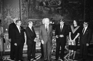 Incontro del Presidente della Repubblica Francesco Cossiga con il Vice Presidente degli USA Dan Quayle e la signora Quayle, e successiva udienza con gli esponenti della Fondazione Eisenhower