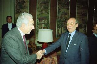 Incontro privato del Presidente della Repubblica Francesco Cossiga con un Giornalista tedesco