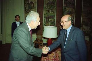 Incontro privato del Presidente della Repubblica Francesco Cossiga con un Giornalista tedesco