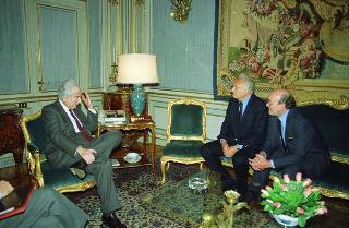 Incontro privato del Presidente della Repubblica Francesco Cossiga con un Giornalista tedesco