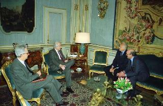 Incontro privato del Presidente della Repubblica Francesco Cossiga con un Giornalista tedesco