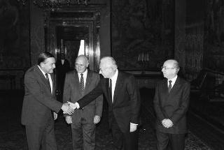 Incontro con il Presidente della Repubblica del Sud Africa Frederick W. De Klerk