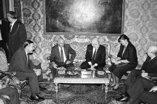 Incontro con il Presidente della Repubblica del Sud Africa Frederick W. De Klerk