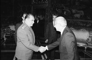 Incontro del Presidente della Repubblica Francesco Cossiga con Dmitry Yazov, ministro della difesa dell'URSS