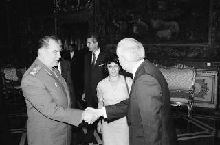 Incontro del Presidente della Repubblica Francesco Cossiga con Dmitry Yazov, ministro della difesa dell'URSS