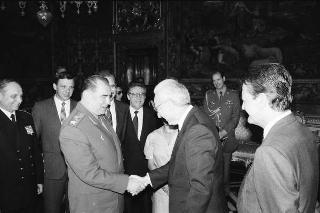 Incontro del Presidente della Repubblica Francesco Cossiga con Dmitry Yazov, ministro della difesa dell'URSS