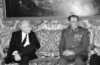 Incontro del Presidente della Repubblica Francesco Cossiga con Dmitry Yazov, ministro della difesa dell'URSS
