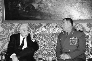 Incontro del Presidente della Repubblica Francesco Cossiga con Dmitry Yazov, ministro della difesa dell'URSS