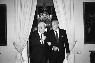 Incontro del Presidente della Repubblica Francesco Cossiga con Gabriel Valdes, presidente del Senato della Repubblica del Cile