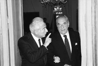 Incontro del Presidente della Repubblica Francesco Cossiga con Gabriel Valdes, presidente del Senato della Repubblica del Cile