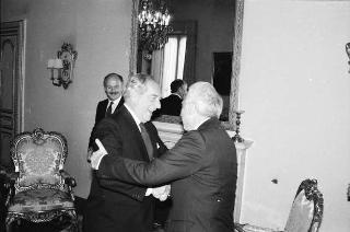 Incontro del Presidente della Repubblica Francesco Cossiga con Gabriel Valdes, presidente del Senato della Repubblica del Cile