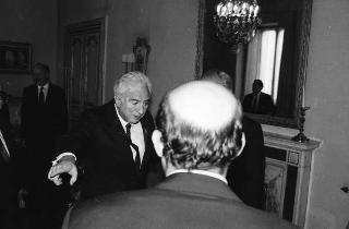 Incontro del Presidente della Repubblica Francesco Cossiga con Gabriel Valdes, presidente del Senato della Repubblica del Cile