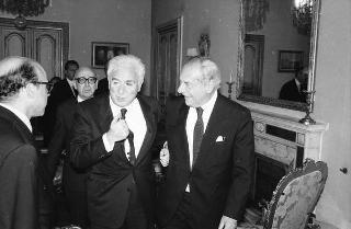 Incontro del Presidente della Repubblica Francesco Cossiga con Gabriel Valdes, presidente del Senato della Repubblica del Cile