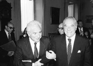 Incontro del Presidente della Repubblica Francesco Cossiga con Gabriel Valdes, presidente del Senato della Repubblica del Cile
