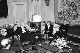 Incontro del Presidente della Repubblica Francesco Cossiga con Gabriel Valdes, presidente del Senato della Repubblica del Cile