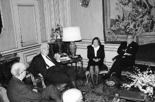 Incontro del Presidente della Repubblica Francesco Cossiga con Gabriel Valdes, presidente del Senato della Repubblica del Cile