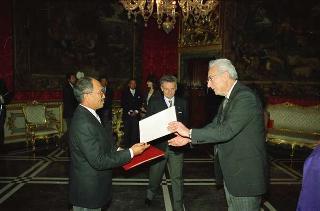Nelson Victor Andriamanohisoa Ranaivo, nuovo ambasciatore della Repubblica Democratica del Madagascar: presentazione delle lettere credenziali