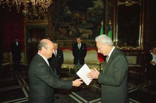 Raul Troncoso Castillo, nuovo ambasciatore della Repubblica del Cile: presentazione delle lettere credenziali