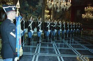 Cerimonia di consegna del nuovo Stendardo Presidenziale al Comando Carabinieri Guardie del Presidente della Repubblica