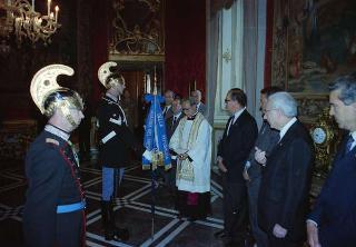 Cerimonia di consegna del nuovo Stendardo Presidenziale al Comando Carabinieri Guardie del Presidente della Repubblica