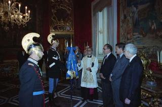 Cerimonia di consegna del nuovo Stendardo Presidenziale al Comando Carabinieri Guardie del Presidente della Repubblica