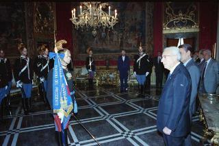 Cerimonia di consegna del nuovo Stendardo Presidenziale al Comando Carabinieri Guardie del Presidente della Repubblica
