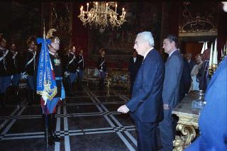 Cerimonia di consegna del nuovo Stendardo Presidenziale al Comando Carabinieri Guardie del Presidente della Repubblica