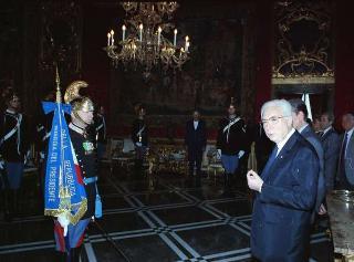 Cerimonia di consegna del nuovo Stendardo Presidenziale al Comando Carabinieri Guardie del Presidente della Repubblica