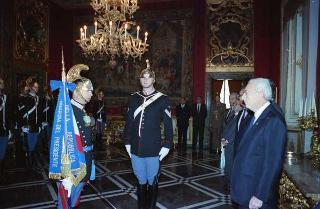 Cerimonia di consegna del nuovo Stendardo Presidenziale al Comando Carabinieri Guardie del Presidente della Repubblica
