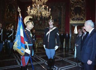 Cerimonia di consegna del nuovo Stendardo Presidenziale al Comando Carabinieri Guardie del Presidente della Repubblica