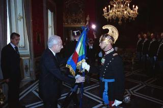 Cerimonia di consegna del nuovo Stendardo Presidenziale al Comando Carabinieri Guardie del Presidente della Repubblica
