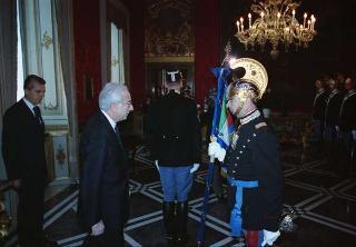 Cerimonia di consegna del nuovo Stendardo Presidenziale al Comando Carabinieri Guardie del Presidente della Repubblica