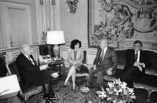 Incontro del Presidente della Repubblica Francesco Cossiga con Gerald Ford, ex Presidente degli Stati Uniti d'America