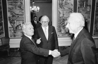 Incontro del Presidente della Repubblica Francesco Cossiga con Gerald Ford, ex Presidente degli Stati Uniti d'America