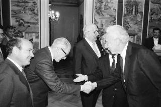 Incontro del Presidente della Repubblica Francesco Cossiga con Gerald Ford, ex Presidente degli Stati Uniti d'America